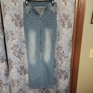 Stylish Blue Straight Leg Women's Jeans